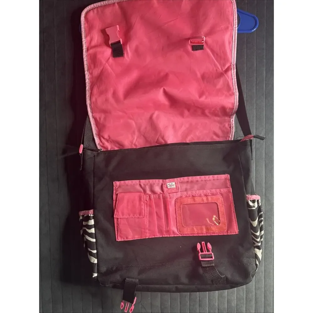 Justice pink And Black laptop bag